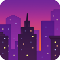 Emoji Pemandangan Kota Saat Senja Facebook