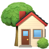 Emoji Rumah dengan Taman Apple
