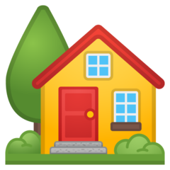 Emoji Rumah dengan Taman Google