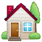 Emoji Rumah dengan Taman WhatsApp