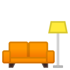 Emoji Sofa dan Lampu Google