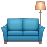 Emoji Sofa dan Lampu WhatsApp