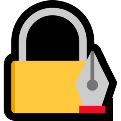 Emoji Terkunci dengan Pulpen Microsoft