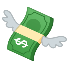 Emoji Uang dengan Sayap Google