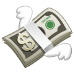 Emoji Uang dengan Sayap Samsung