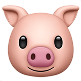 Emoji Wajah Babi Apple