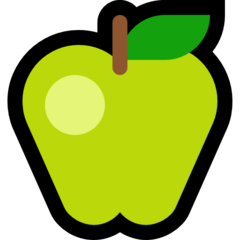 Emoji Apel Hijau Microsoft