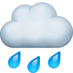 Emoji Awan Dengan Hujan Facebook