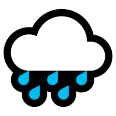 Emoji Awan Dengan Hujan Microsoft