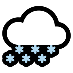 Emoji Awan Dengan Salju Microsoft