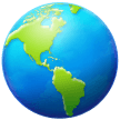 Emoji Bumi Menampilkan Amerika Samsung