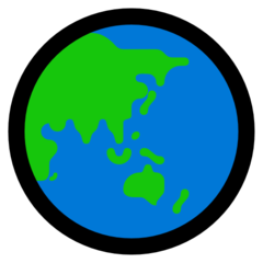 Emoji Bumi Menampilkan Asia-Australia Microsoft