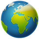 Emoji Bumi Menampilkan Eropa-Afrika WhatsApp