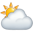 Emoji Matahari Dibelakang Awan Samsung