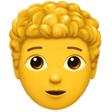 Emoji Orang Rambut Keriting Apple