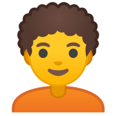 Emoji Orang Rambut Keriting Google