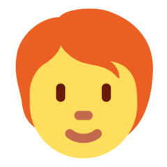 Emoji Orang Rambut Merah Twitter