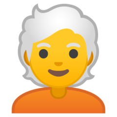 Emoji Orang Rambut Putih Google