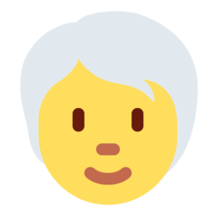 Emoji Orang Rambut Putih Twitter