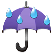Emoji Payung Dengan Tetesan Hujuan Samsung
