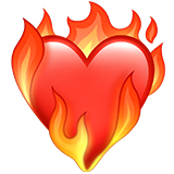 Emoji Hati yang Terbakar Apple