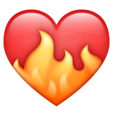 Emoji Hati yang Terbakar WhatsApp