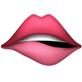 Emoji Mengigit Bibir Apple
