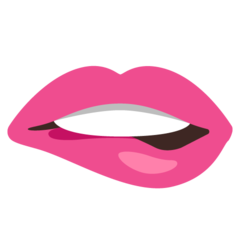 Emoji Mengigit Bibir Google