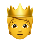 Emoji Orang dengan Mahkota Apple