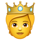 Emoji Orang dengan Mahkota WhatsApp
