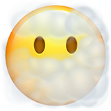 Emoji Wajah dalam Kabut Apple
