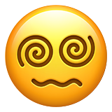Emoji Wajah dengan Mata Spiral Apple