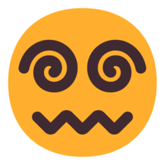 Emoji Wajah dengan Mata Spiral Microsoft