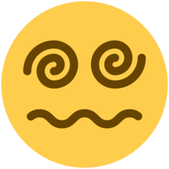 Emoji Wajah dengan Mata Spiral Twitter
